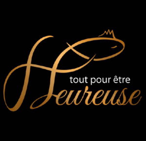 Tout pour être heureuse - logo carré fond noir